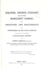 Cover of: Colonel George Stewart and his wife Margaret Harris by Stewart, Robert