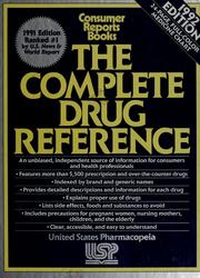 Cover of: The complete drug reference by [United States Pharmacopeial Convention, Inc.]