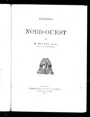 Cover of: Légendes du Nord-Ouest