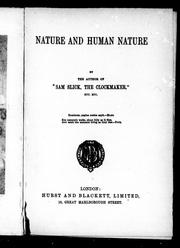 Cover of: Nature and human nature