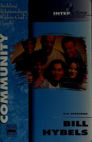 Cover of: Community: building relationships within God's family