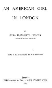 Cover of: An American girl in London