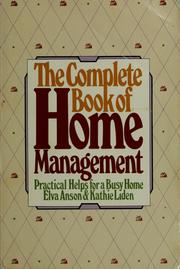 Cover of: The complete book of home management