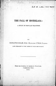 Cover of: The fall of Hochelaga: a study of popular tradition