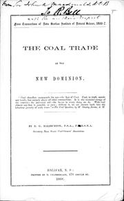 Cover of: The coal trade of the New Dominion
