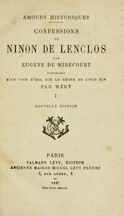 Cover of: Confessions de Ninon de Lenclos by Eugène de Mirecourt