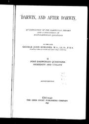 Cover of: Darwin and after Darwin by by George John Romanes