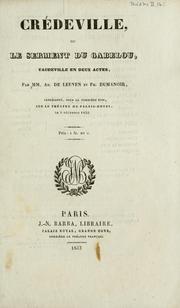 Cover of: Crédeville, ou, Le serment du gabelou: vaudeville en deux actes
