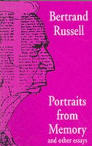 Cover of: Portraits from memory, and other essays