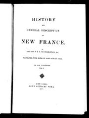 Cover of: History and general description of New France