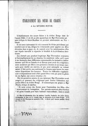 Cover of: Etablissement des Soeurs de Charité à la Rivière Rouge