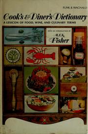 Cover of: Cook's and diner's dictionary by Funk & Wagnalls.