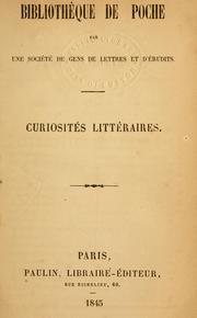 Cover of: Curiosités littéraires.