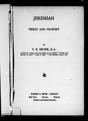 Cover of: Jeremiah: priest and prophet