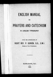 Cover of: English manual, or, Prayers and catechism in English typography