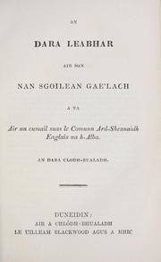Cover of: An dara leabhar air son nan sgoilean G'lach a ta air an cumail suas le Comunn Ard-sheanaidh Eaglais na h-Alba.