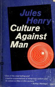 Cover of: Culture against man