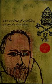 Cover of: The crime of Galileo