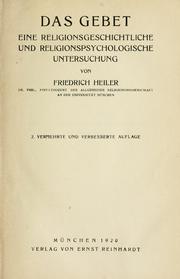 Das Gebet by Friedrich Heiler