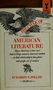Cover of: The cycle of American literature: an essay in historical criticism