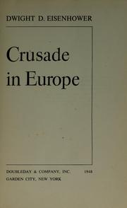 Cover of: Crusade in Europe.