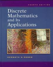 Cover of: Discrete mathematics and its applications by Kenneth H. Rosen