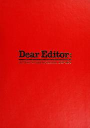 Cover of: Dear editor: letters to Time Magazine, 1923-1984