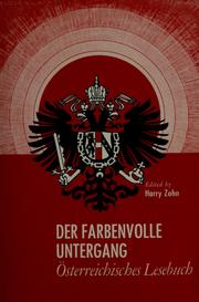 Cover of: Der farbenvolle Untergang by Harry Zohn
