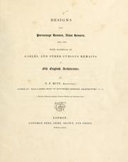 Cover of: Designs for parsonage houses, alms houses