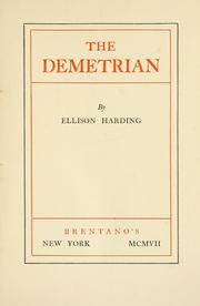 Cover of: The Demetrian by Ellison Harding