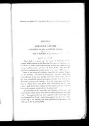 Abraham Gesner, a review of his scientific work by G. F. Matthew