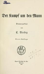 Cover of: Der Kampf um den Mann: Dramenzyklus