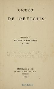 Cover of: De officiis by Cicero