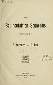 Cover of: Die Bauinschriften Sanheribs