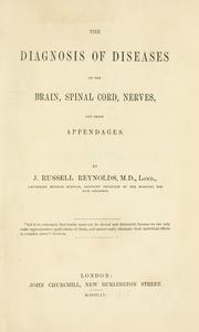Cover of: The diagnosis of diseases of the brain, spinal cord, nerves, and their appendages.