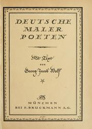 Deutsche Maler-Poeten by Wolf, Georg Jacob