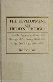 Cover of: The development of Freud's thought by Reuben Fine