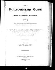 Cover of: The Parliamentary guide and work of general reference 1898-9 by edited by Arnott J. Magurn.