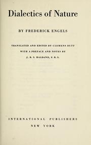Dialektik der Natur by Friedrich Engels