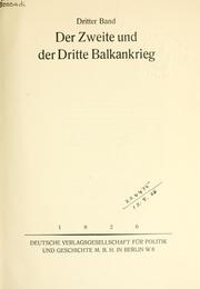 Cover of: Der diplomatische Schriftwechsel Iswolskis, 1911-1914: aus den Geheimakten der russischen Staatsarchive, im Auftrage des Deutschen Auswärtigen Amtes, in Deutscher Übertragung.