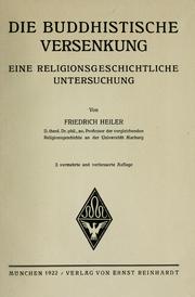 Cover of: Buddhistische Versenkung: eine religionsgeschichtliche Untersuchung.