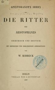 Cover of: Die Ritter by Aristophanes