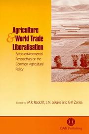 Agriculture and world trade liberalisation : socio-environmental perspectives on the Common Agricultural Policy