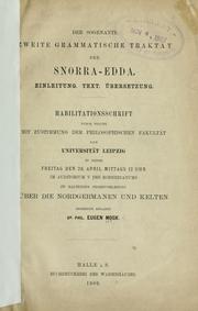 Cover of: Der sogenante zweite grammatische Traktat des Suorra-Edda