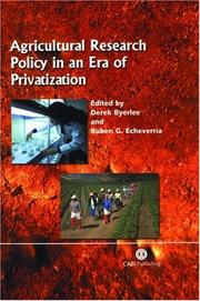 Agricultural research policy in an era of privatization