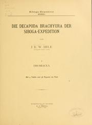 Cover of: Die Decapoda Brachyura der Siboga-Expedition. by Johan Egbert Willem Ihle