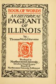 Cover of: Book of words: an historical pageant of Illinois