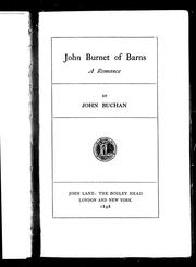 Cover of: John Burnet of Barns by by John Buchan.
