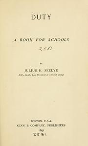 Cover of: Duty: a book for schools