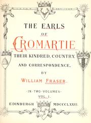 Cover of: The earls of Cromartie: their kindred, country, and correspondence
